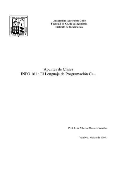 Portada del libro: C++ Apuntes En C++