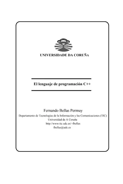 Portada del libro: C++ El Lenguaje C++