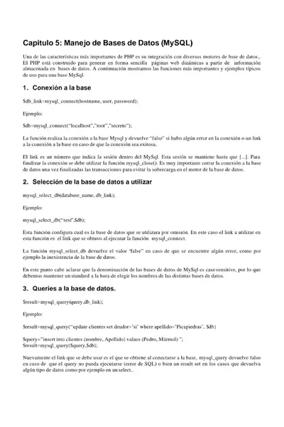 Portada del libro: Php Curso05