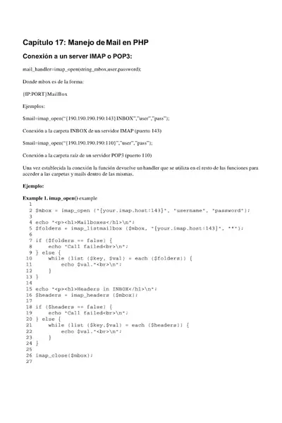 Portada del libro: Php Curso18