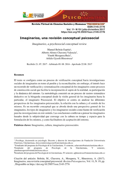 Portada del libro: Copia De Dialnet Imaginariosunarevisionconceptualpsicosocial 6090232