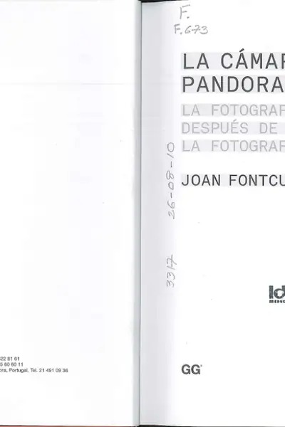Portada del libro: La Camara De Pandora Joan Fontcuberta