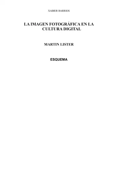Portada del libro: La Imagen Fotografica En La Cultura Digital Martin Lister