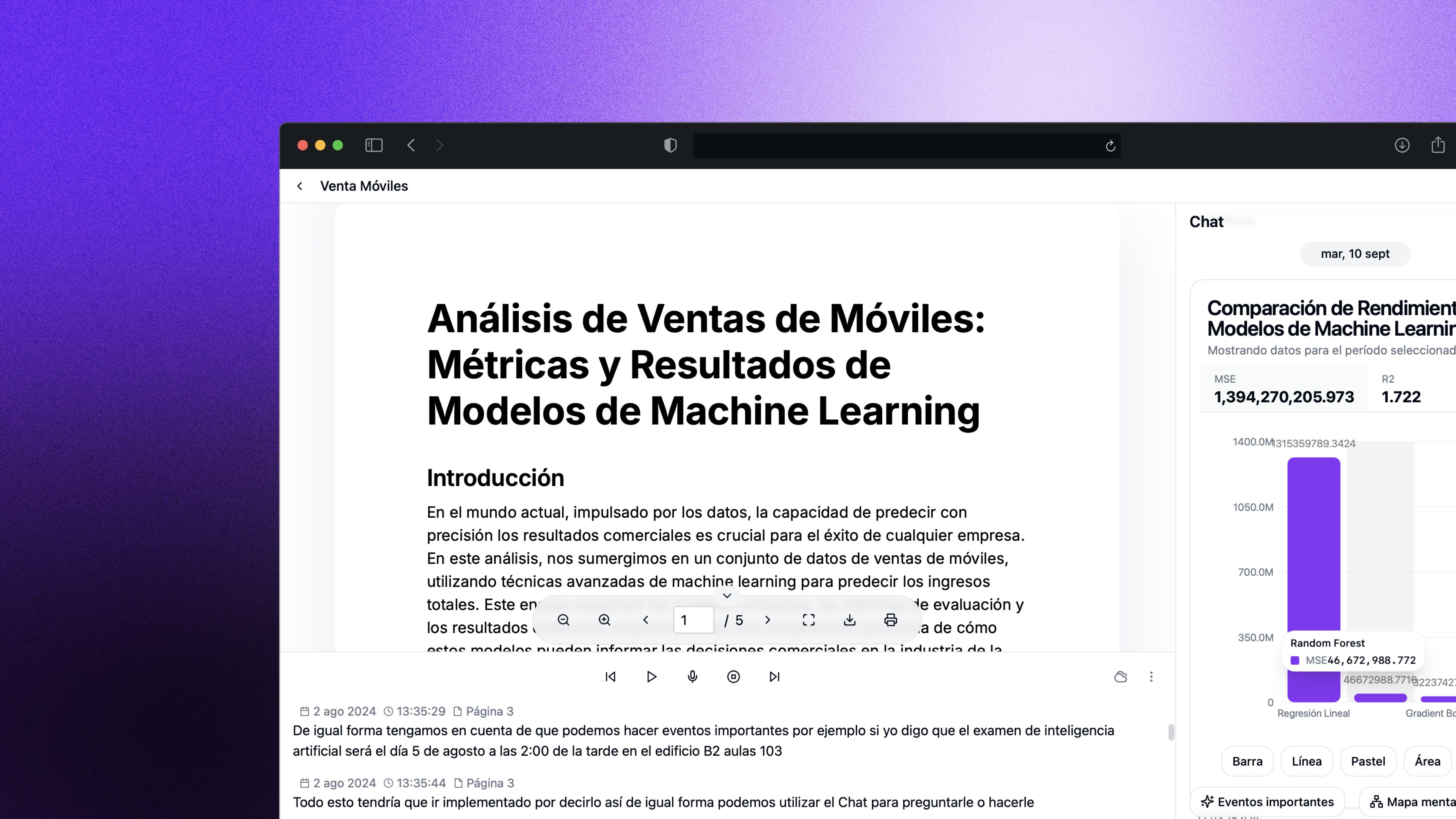 Captura de pantalla del proyecto Stick Note - Aplicación educativa que integra transcripciones en tiempo real con documentos de estudio para crear una experiencia de aprendizaje accesible e inclusiva, especialmente para personas con discapacidad auditiva.