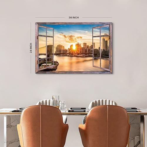 Vue 5 de Aiyisu Brooklyn Bridge Toile