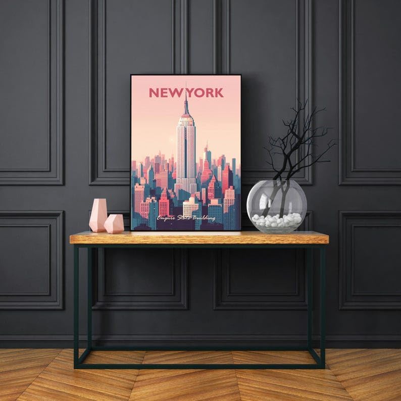 Vue 3 de Affiche Vintage Empire State