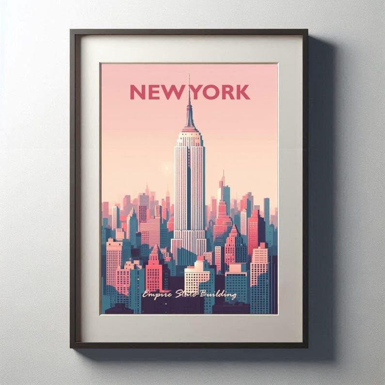 Vue 4 de Affiche Vintage Empire State