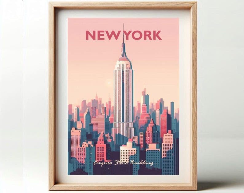 Vue 5 de Affiche Vintage Empire State