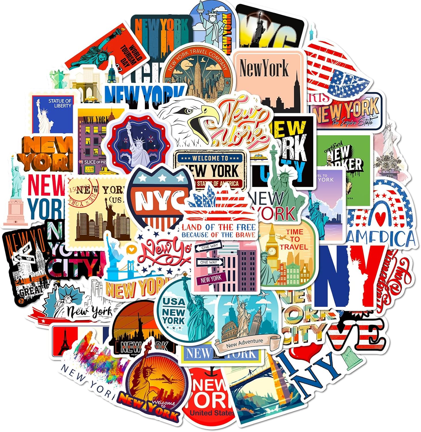 New York Autocollant Voyage