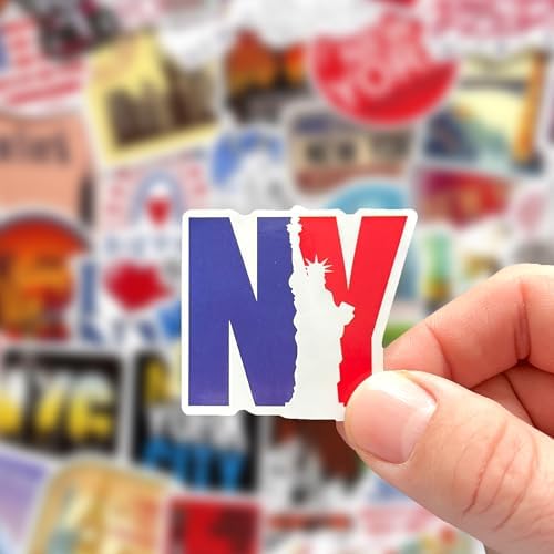 Vue 3 de New York Autocollant Voyage