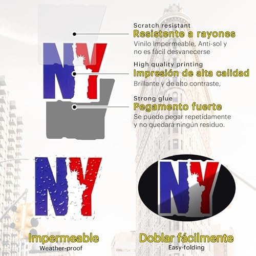 Vue 4 de New York Autocollant Voyage