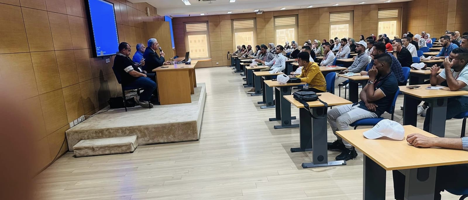 The lecture hall at the ESAA headquarters