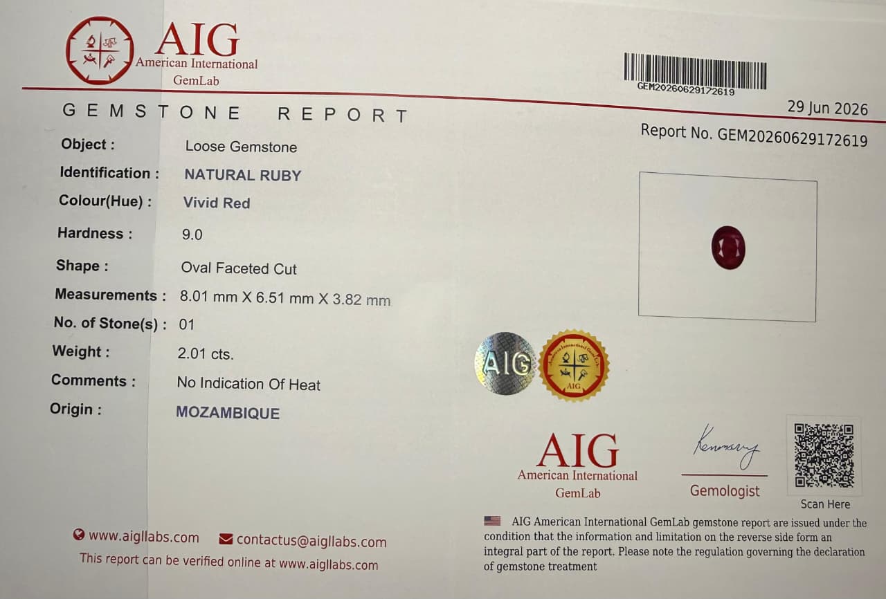 Natural Ruby 2.01ct (Untreated) - Mozambique