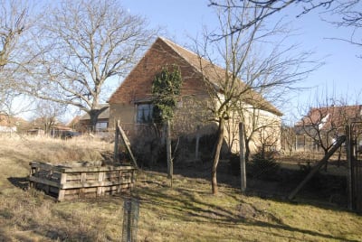 Lidéřovice, západní humno, podélně průjezdná stodola usedlosti čp. 46
