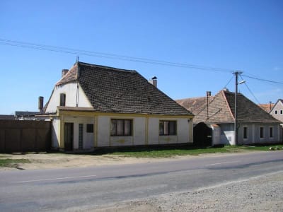 Štítary na Moravě, okres Znojmo, venkovská usedlost čp. 43, okapově orientované uliční průčelí obytného stavení, celkový pohled