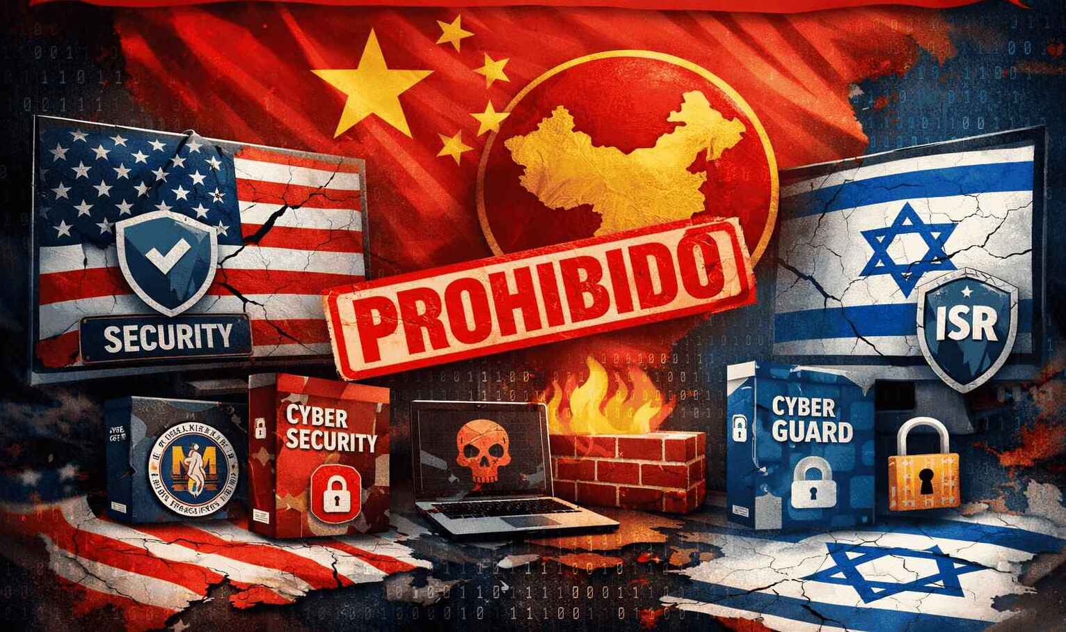China banea el software de seguridad de EE.UU. e Israel