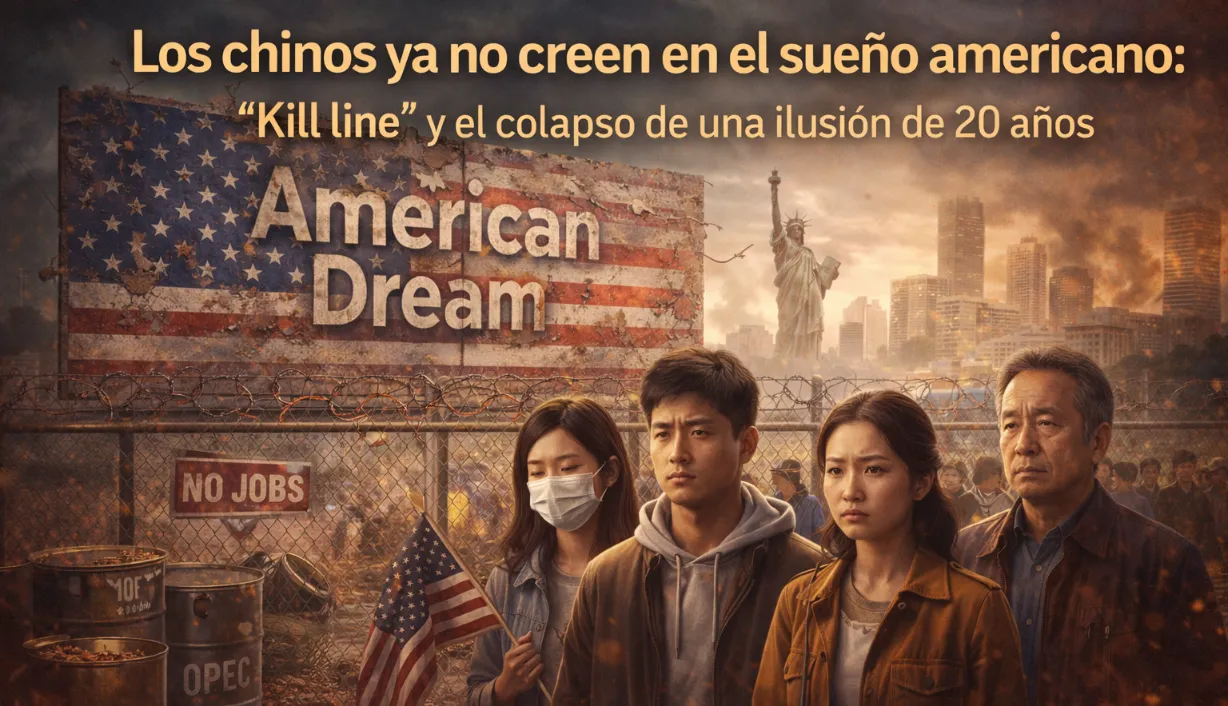 Los chinos ya no creen en el sueño americano: "Kill line" y el colapso de una ilusión de 20 años