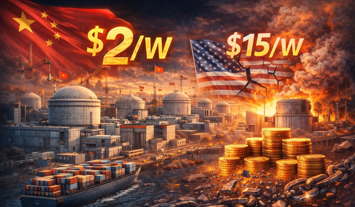 China produce en masa reactores nucleares a $2 por vatio mientras Occidente paga $15: otra cadena de suministro completa fuera del sistema occidental