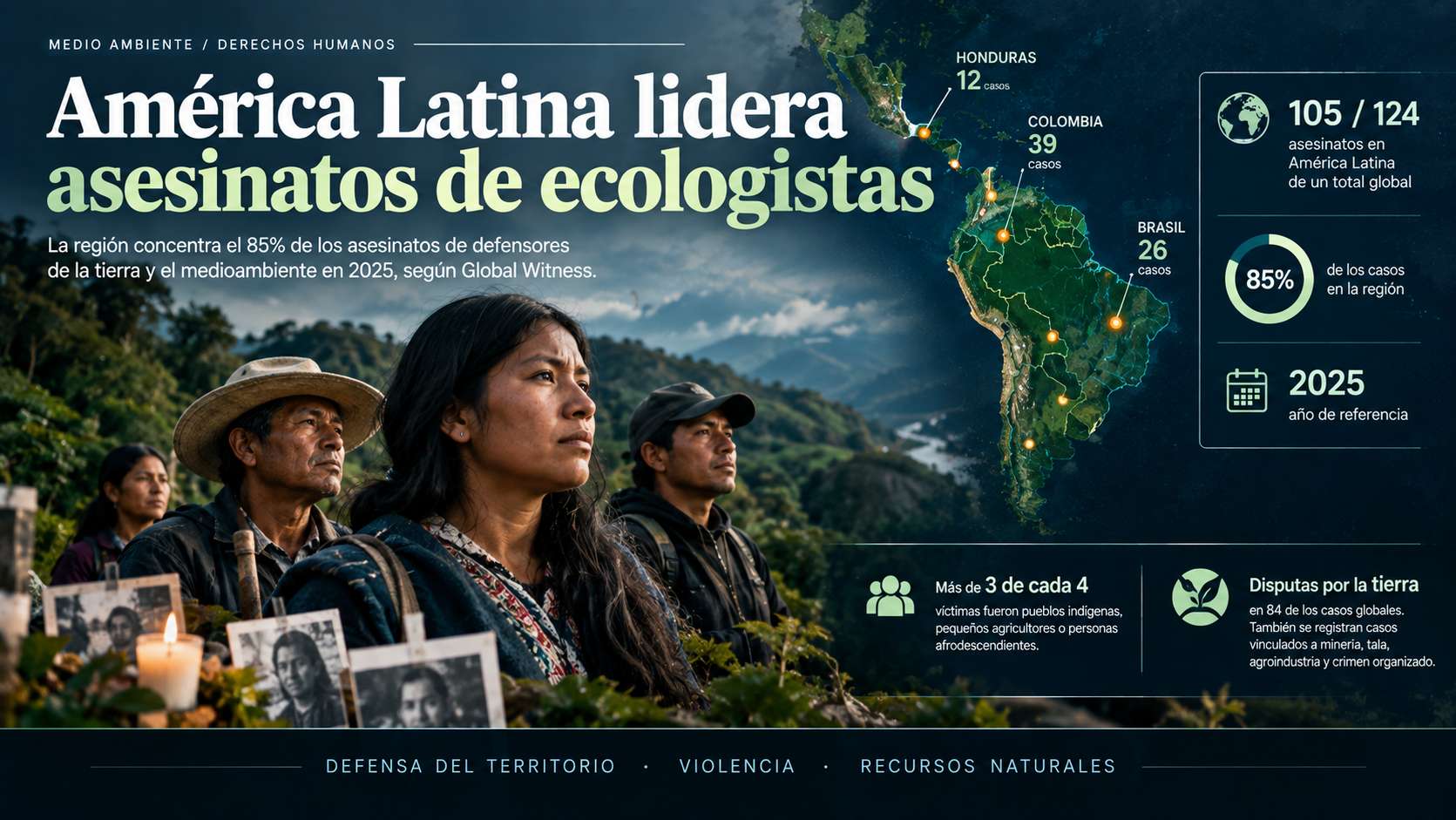 América Latina lidera asesinatos de ecologistas