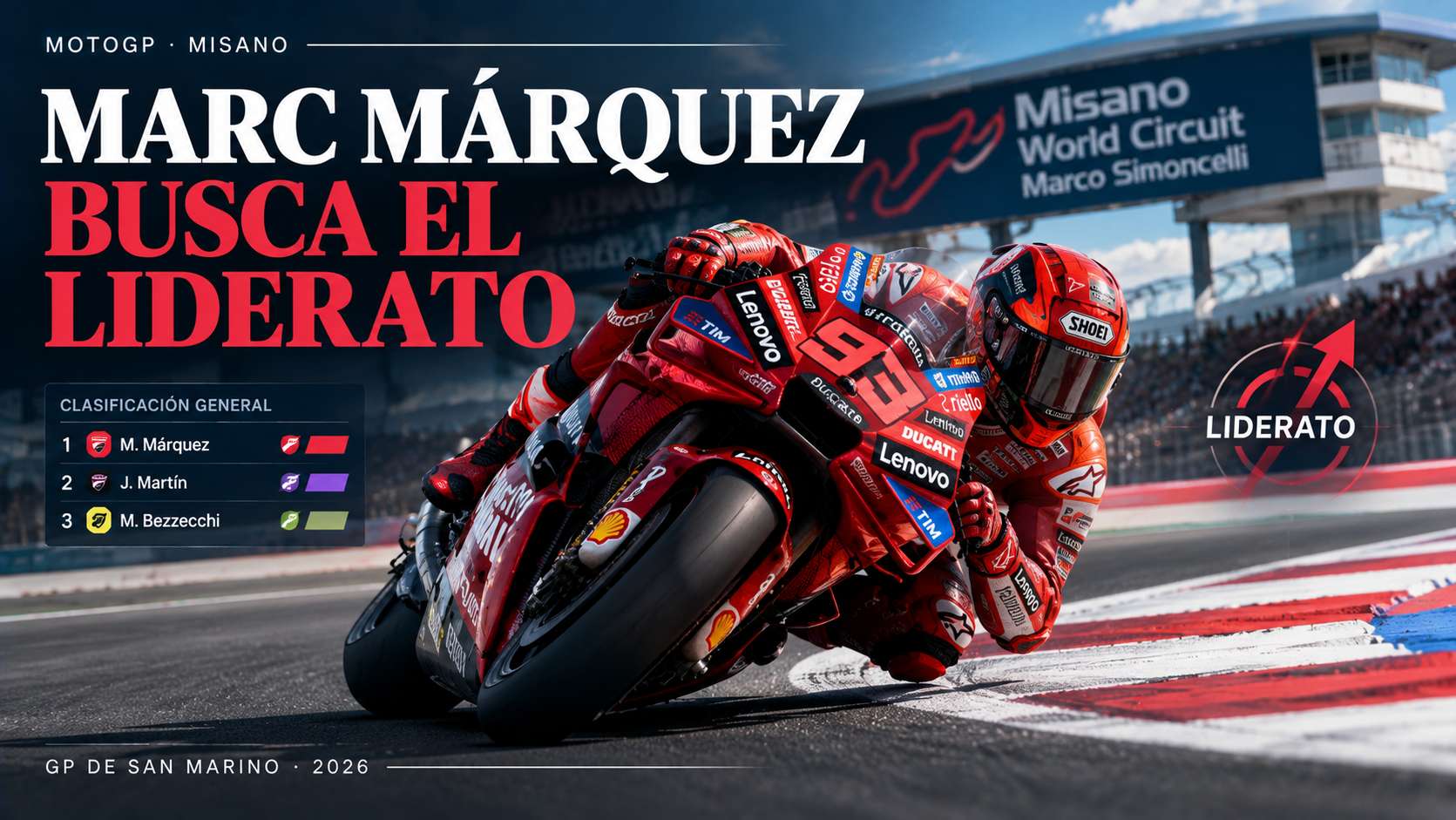 Marc Márquez busca el liderato de MotoGP en Misano