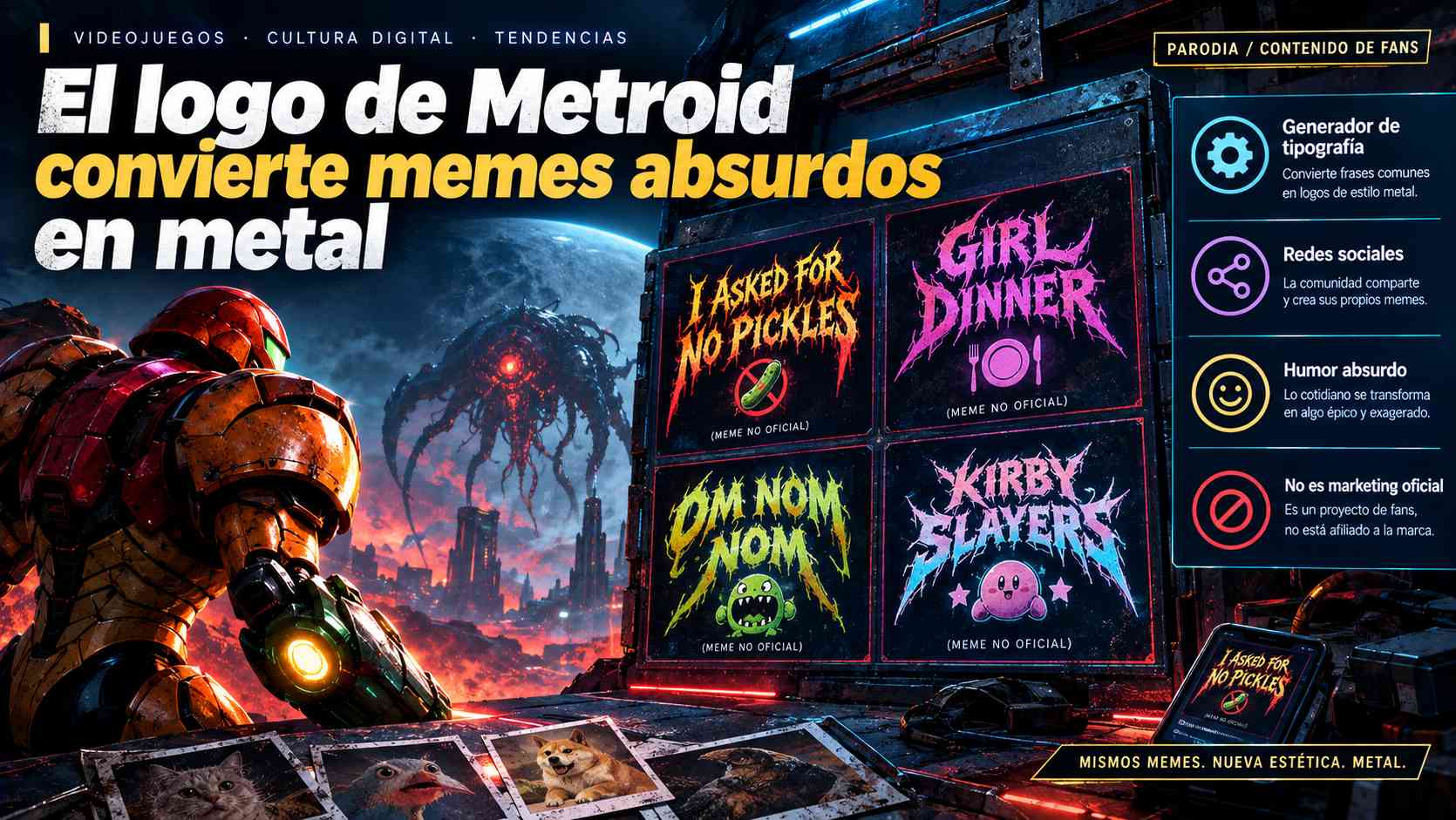 El logo de Metroid convierte memes absurdos en metal