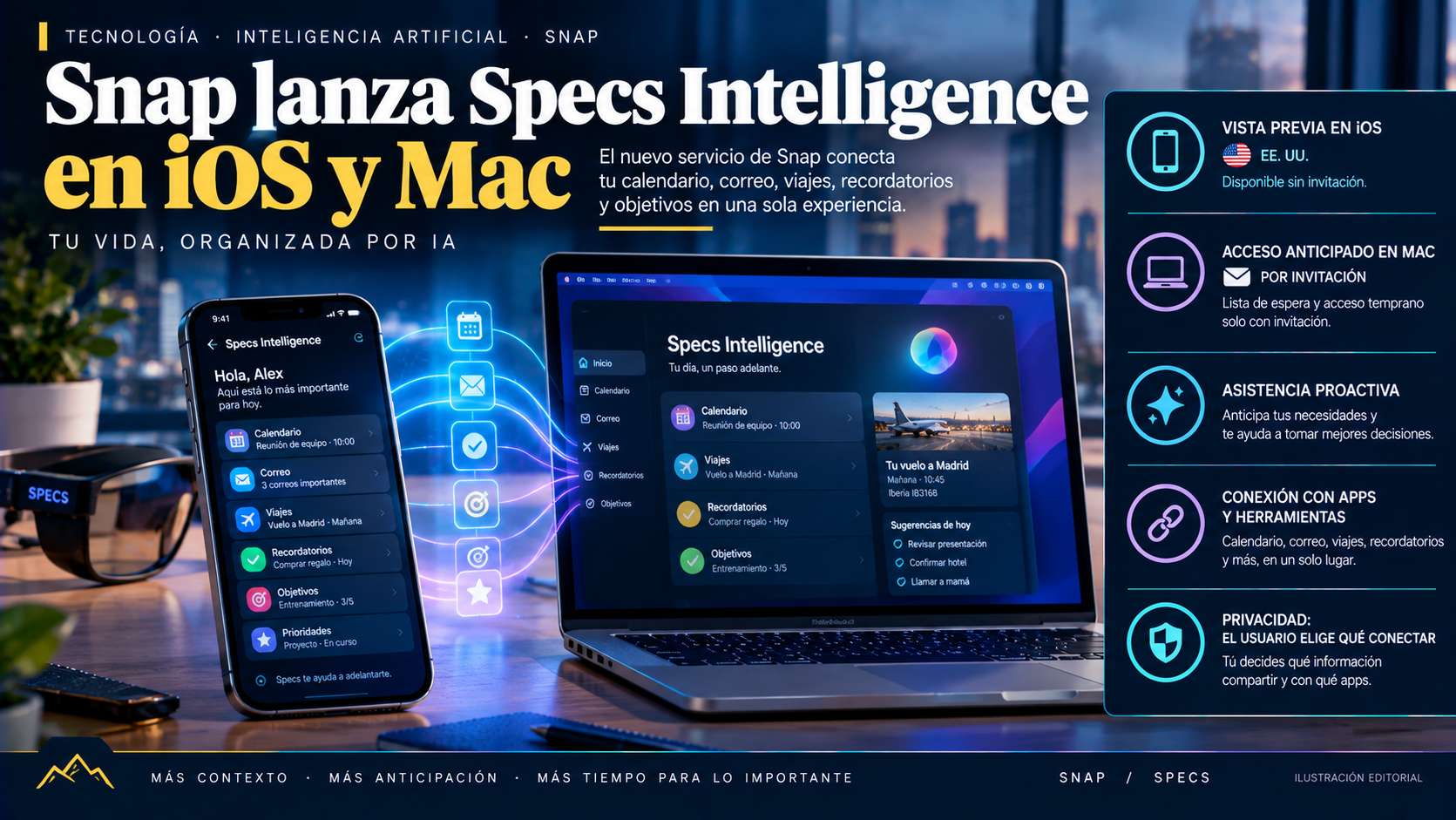 Snap lanza Specs Intelligence en iOS y Mac