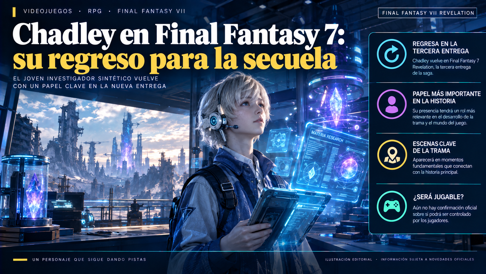 Chadley en Final Fantasy 7: su regreso para la secuela