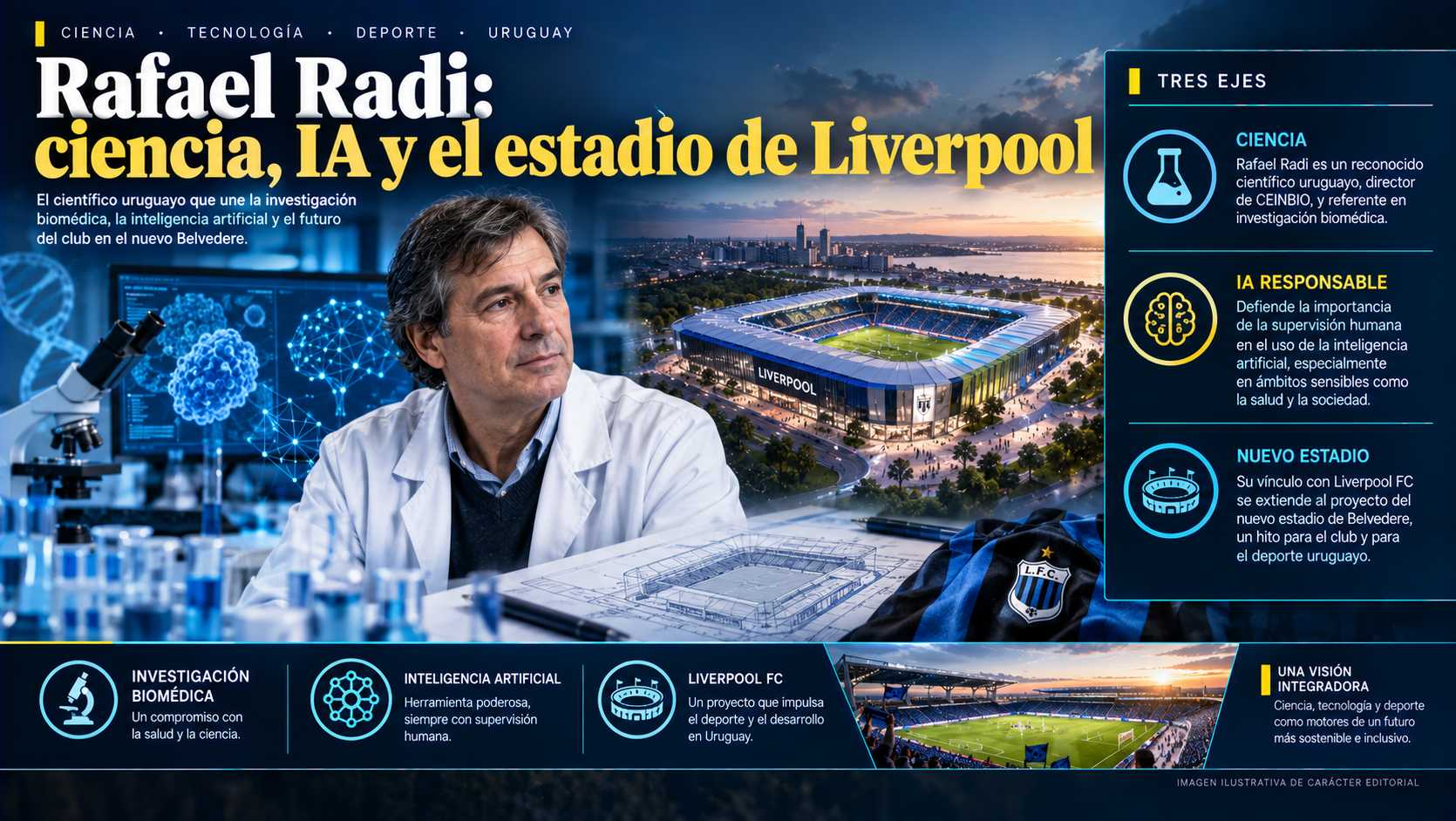 Rafael Radi: ciencia, IA y el estadio de Liverpool