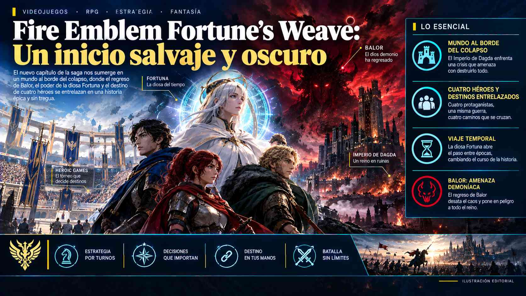 Fire Emblem Fortune's Weave: Un inicio salvaje y oscuro