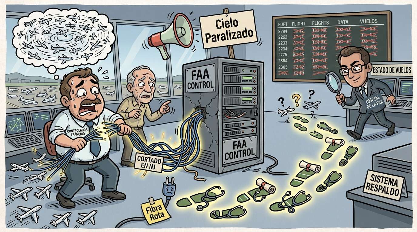 Corte de fibra paraliza cientos de vuelos en EE. UU.