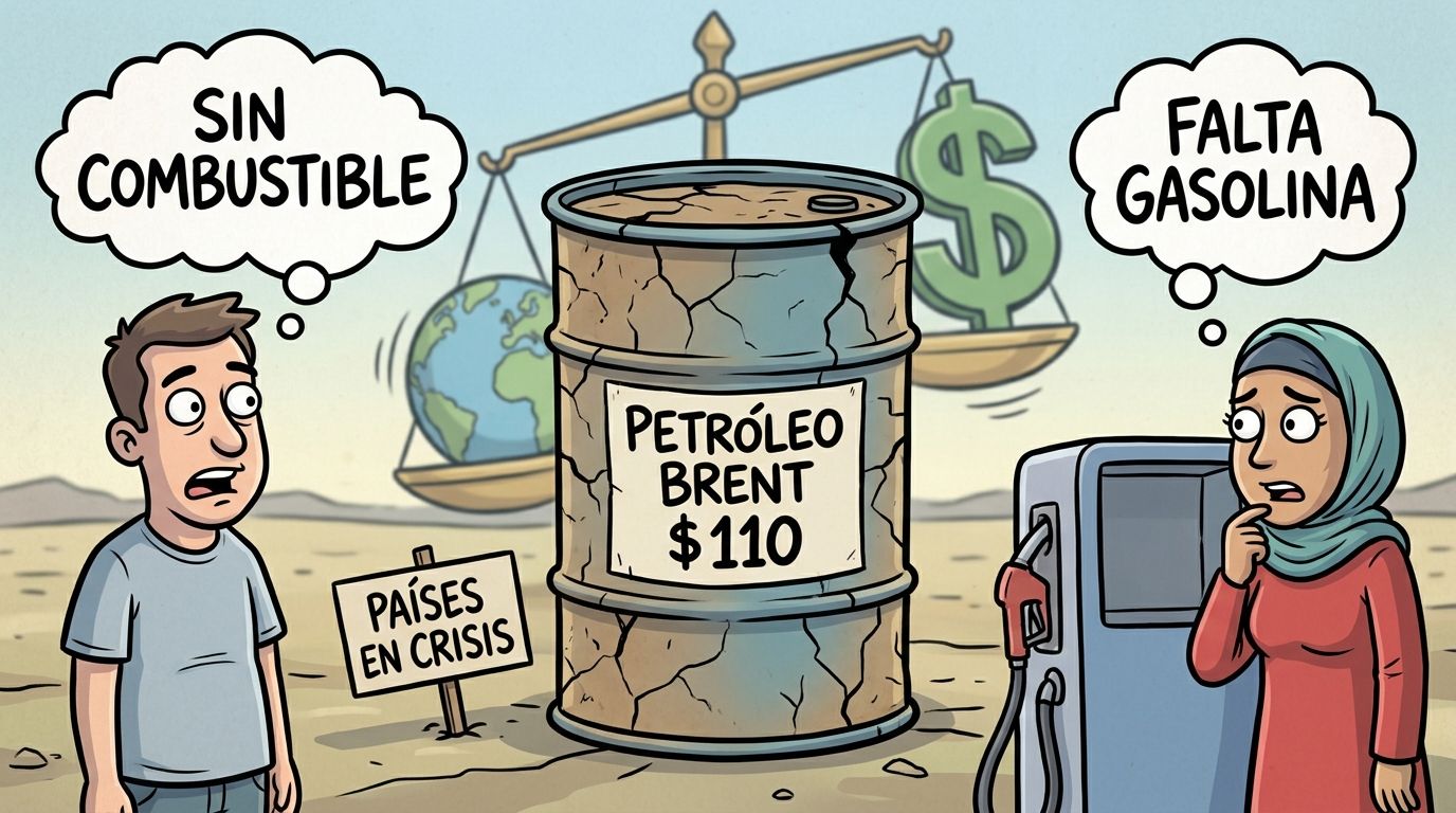 Escasez de combustible: 5 países en crisis por Brent a $110