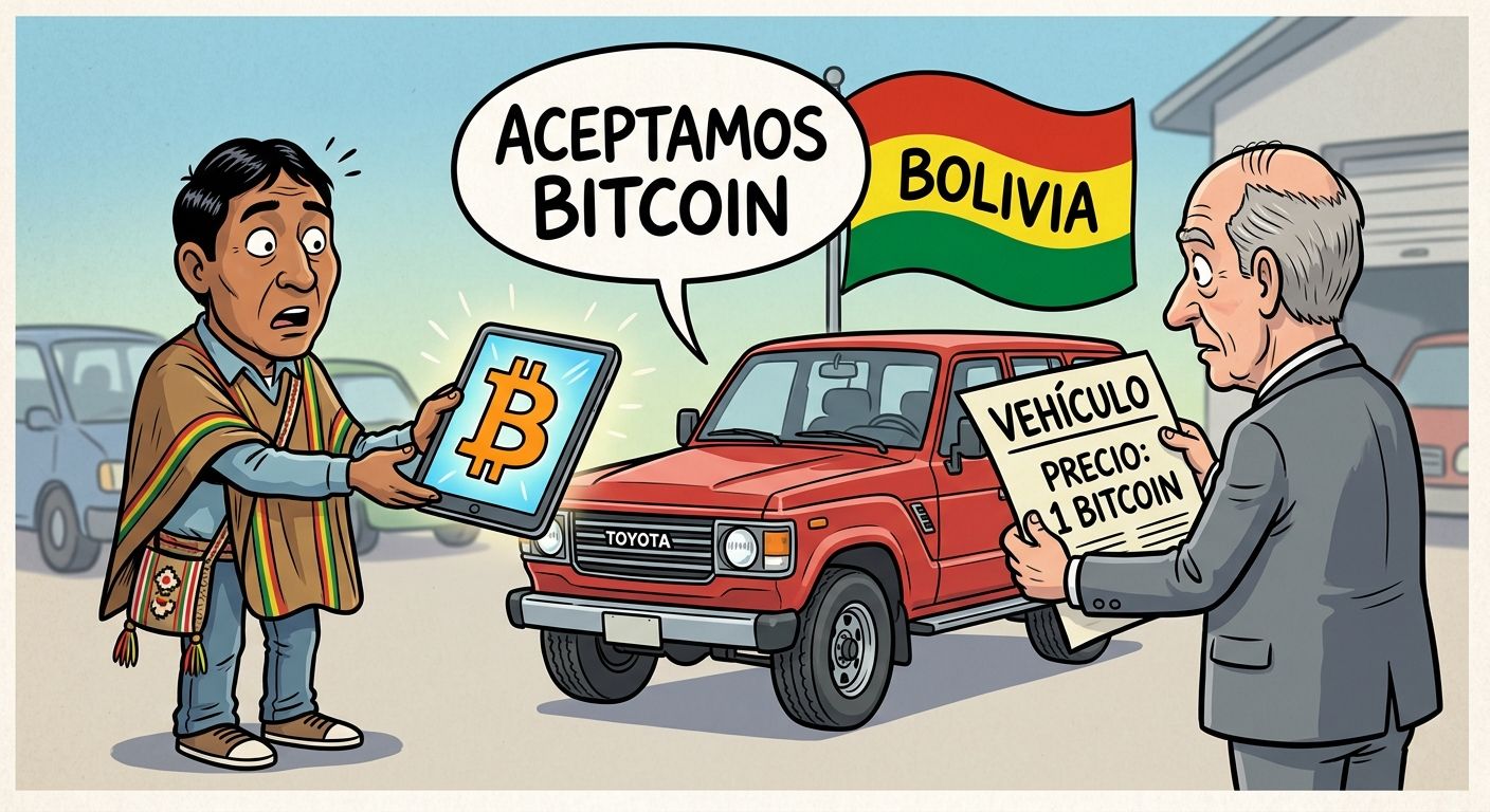 Bitcoin en Bolivia: Toyosa permite comprar autos Toyota con Bitcoin
