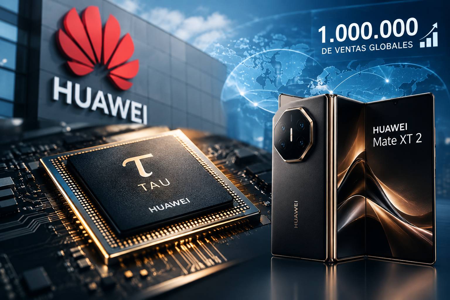Huawei impulsa sus chips Tau y apunta al éxito del Mate XT 2