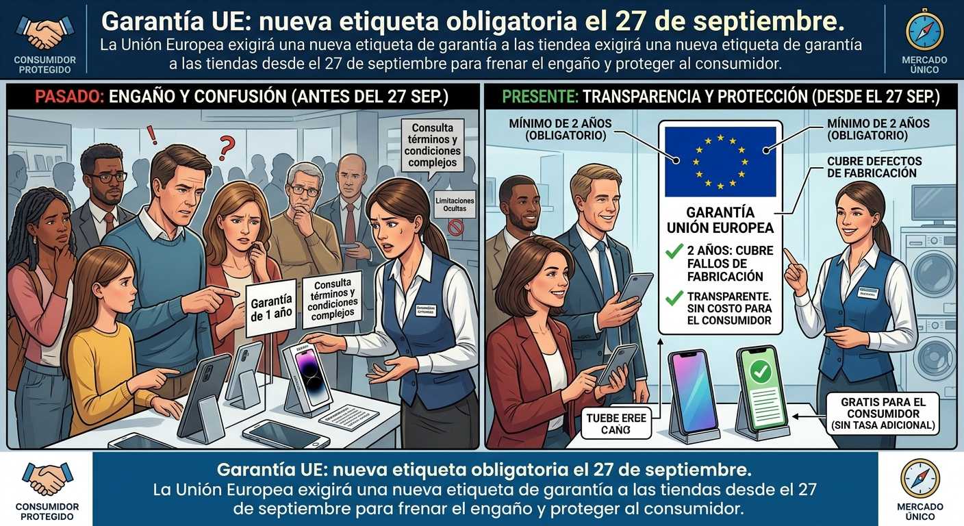 Garantía UE: nueva etiqueta obligatoria el 27 de septiembre