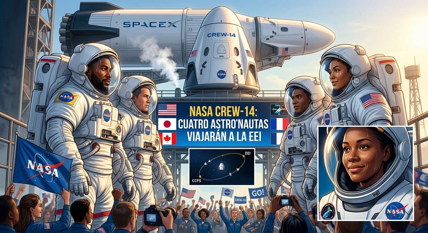 NASA Crew-14: cuatro astronautas viajarán a la EEI