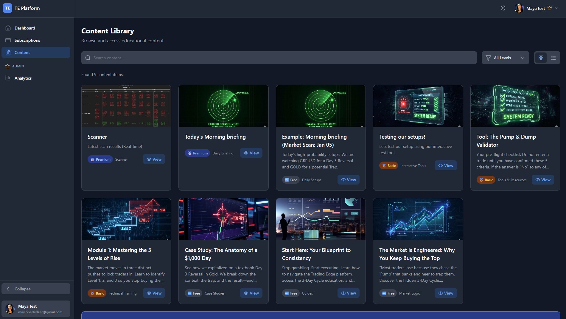 Trading Edge Dashboard