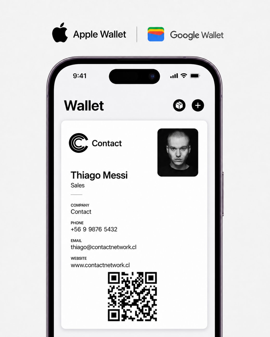 CONTACT en Apple Wallet y Google Wallet