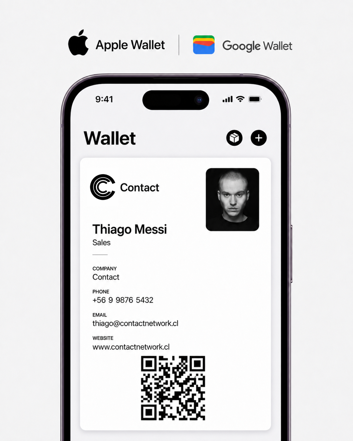 CONTACT en Apple Wallet y Google Wallet