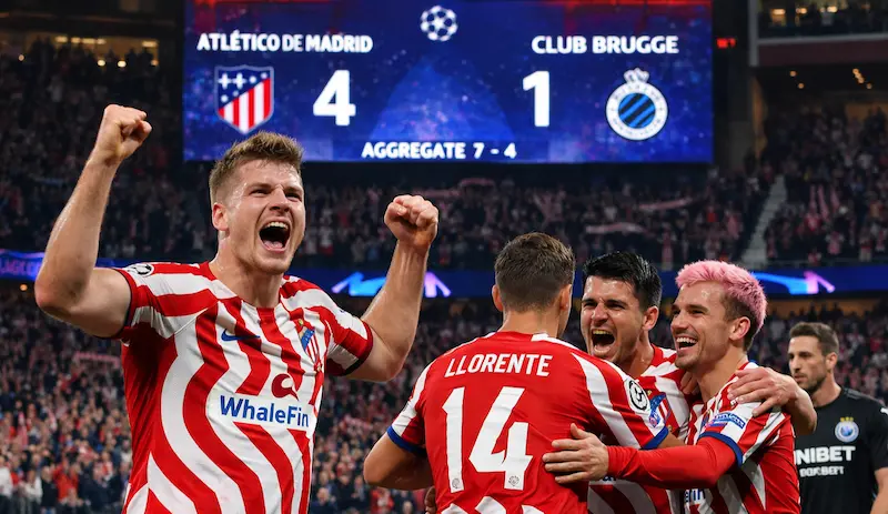 زئير المدريديستا: أتلتيكو مدريد يكتسح كلوب بروج ويؤمن مقعده بين كبار أوروبا