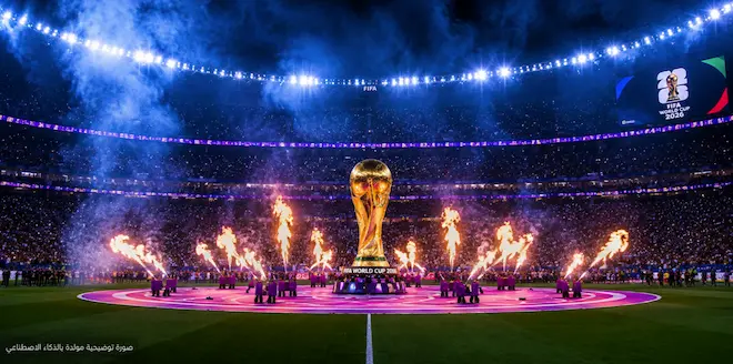 صورة توضيحية عن صيف 2026 الرياضي.. كأس العالم وبطولات كبرى تشتعل في موسم استثنائي (تم توليدها بالذكاء الإصطناعي)
