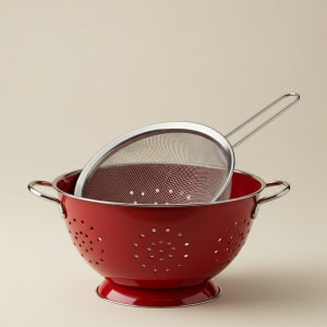 Red Stainless Steel Colander - Large