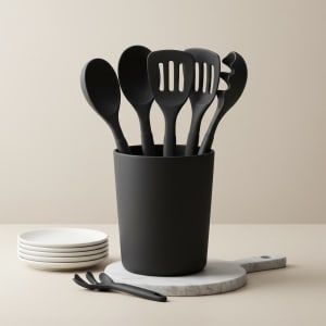 Black Silicone Kitchen Utensil Set - 6 Piece