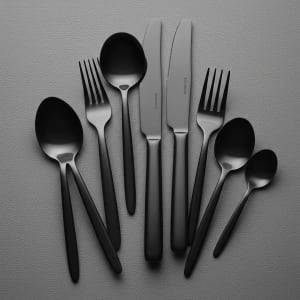 Black Stainless Steel Cutlery Set - 16 Piece