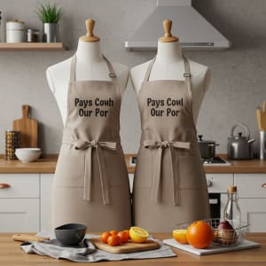Matching Cotton Apron Set for Couples