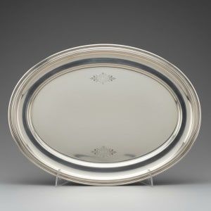 Silver Plated Oval Serving Tray - Engraved