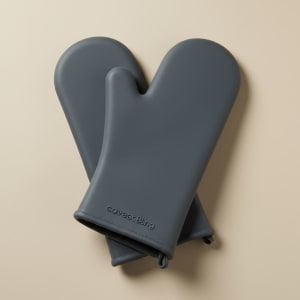 Charcoal Grey Silicone Oven Mitts - Pair