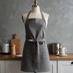 Shadow Grey Linen Baking Apron