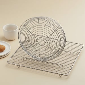 Silver Grey Wire Cooling Rack Set - 2 Piece