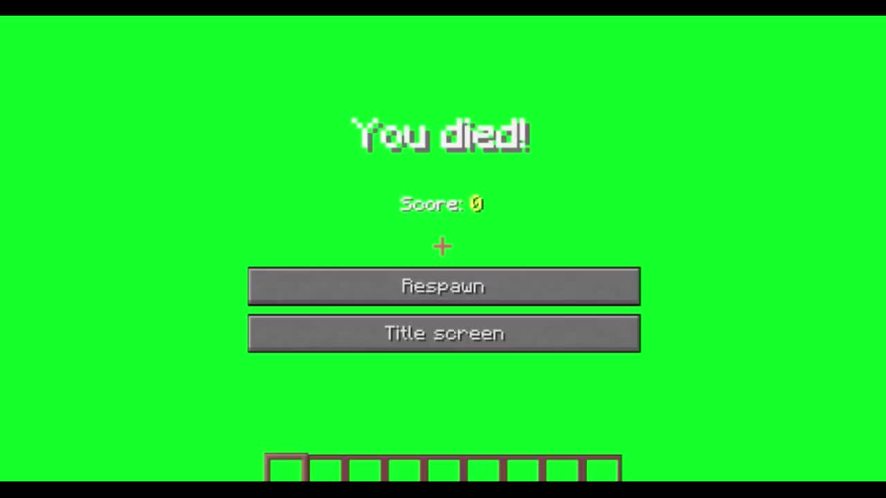 Minecraft You Died! Green Screen Meme Template | Gaming Failure Moment - funny Gaming meme