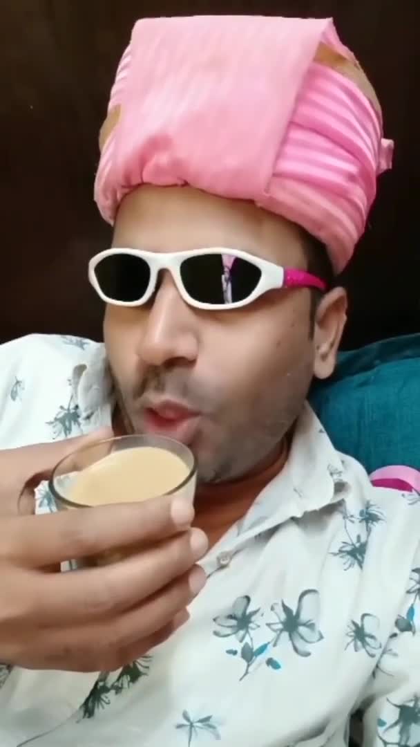 Sip & Smile: Desi Turban Guy Slurping Tea Meme Template - funny Comedy meme